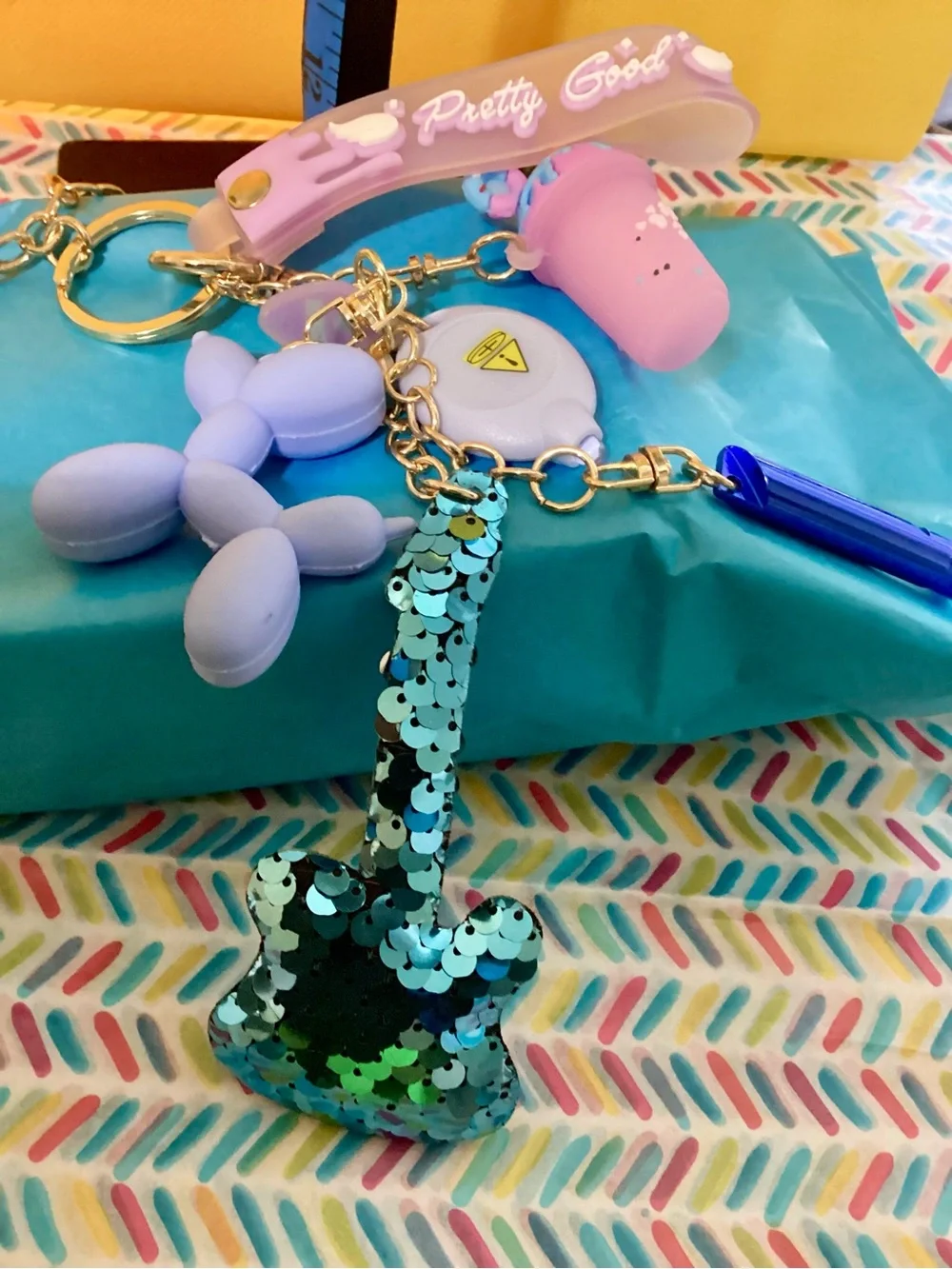 NWOT - Backpack Charms ! LED Flashlight & Whistle included!! Blue Owl